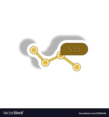 In paper sticker style vector image