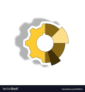 In paper sticker style vector image