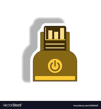 In paper sticker style vector image