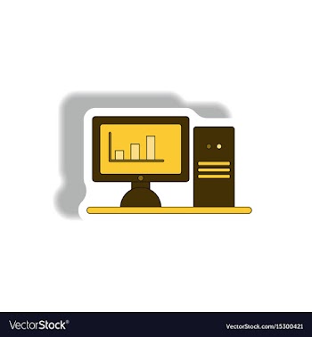 In paper sticker style vector image