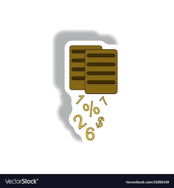 In paper sticker style vector image