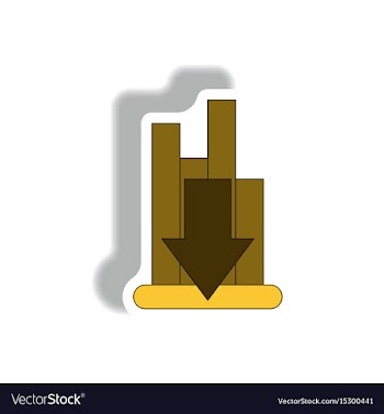 In paper sticker style vector image