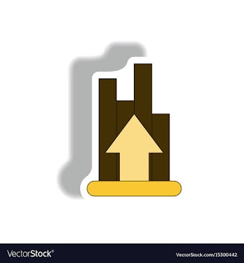 In paper sticker style vector image