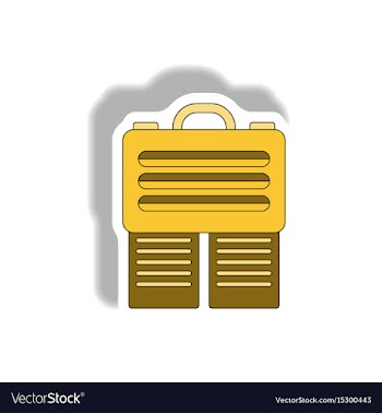 In paper sticker style vector image