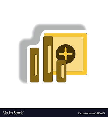 In paper sticker style vector image