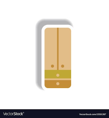 In paper sticker style vector image
