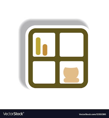 In paper sticker style vector image