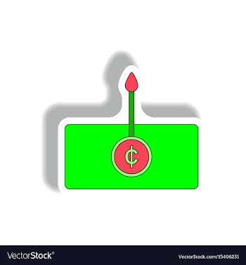 In paper sticker style vector image
