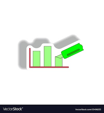 In paper sticker style vector image