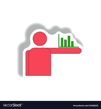 In paper sticker style vector image