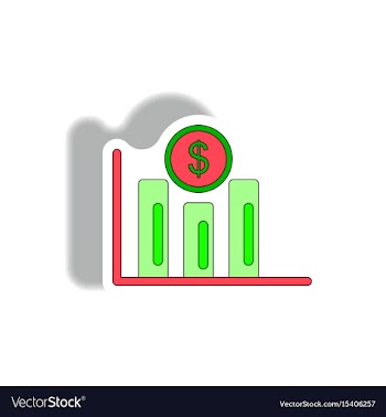 In paper sticker style vector image
