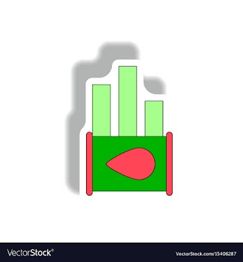 In paper sticker style vector image
