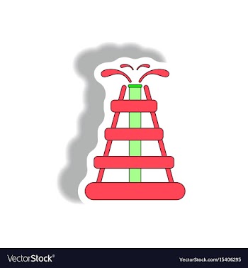 In paper sticker style vector image