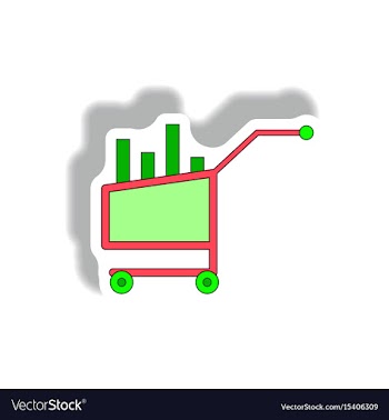 In paper sticker style vector image