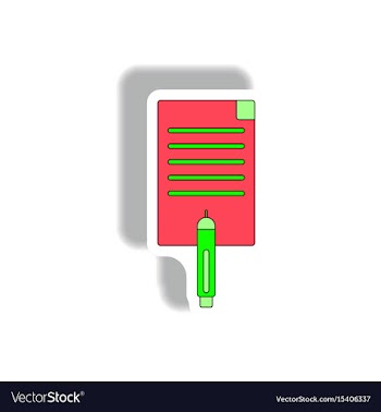 In paper sticker style vector image