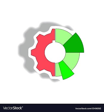 In paper sticker style vector image