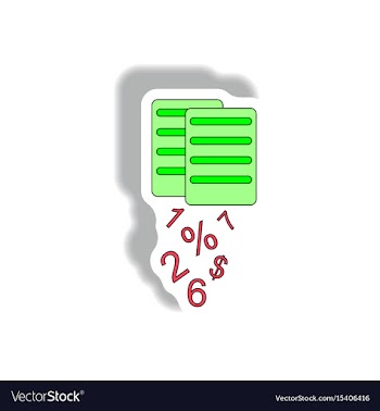 In paper sticker style vector image