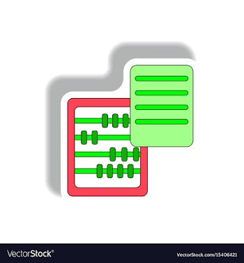 In paper sticker style vector image