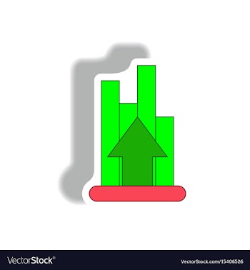 In paper sticker style vector image