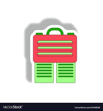 In paper sticker style vector image