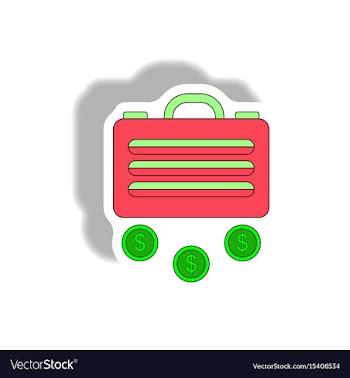In paper sticker style vector image