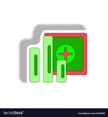 In paper sticker style vector image
