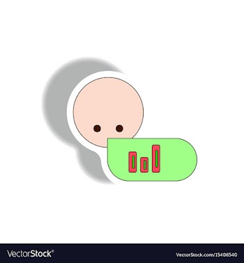 In paper sticker style vector image