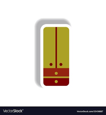 In paper sticker style vector image