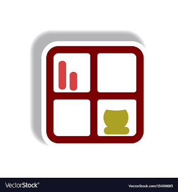 In paper sticker style vector image