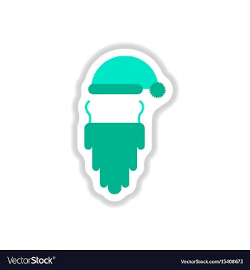 In paper sticker style vector image