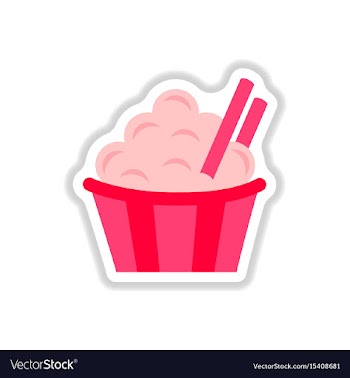 In paper sticker style vector image