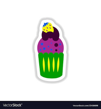 In paper sticker style vector image