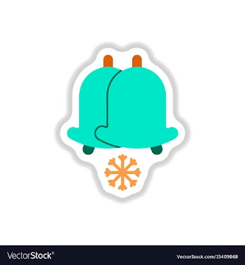 In paper sticker style vector image