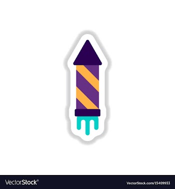 In paper sticker style vector image