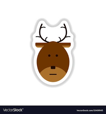 In paper sticker style vector image