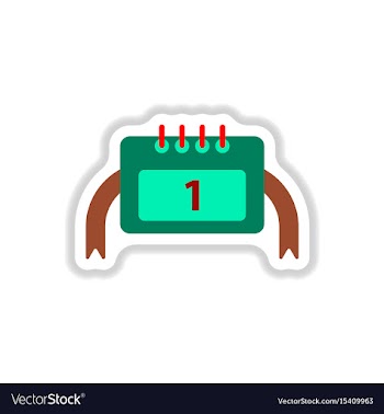 In paper sticker style vector image
