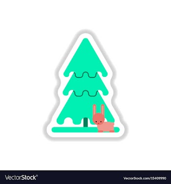 In paper sticker style vector image