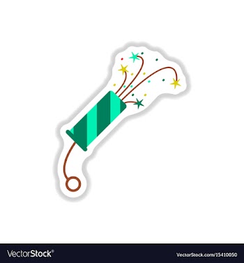 In paper sticker style vector image