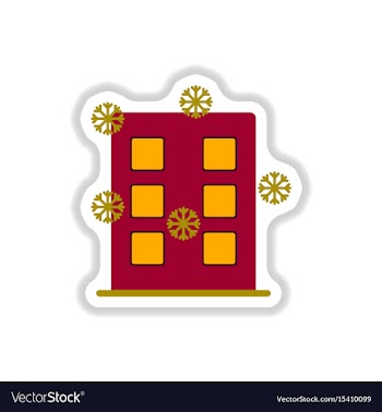 In paper sticker style vector image