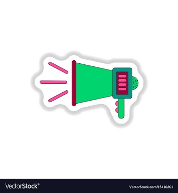 In paper sticker style vector image