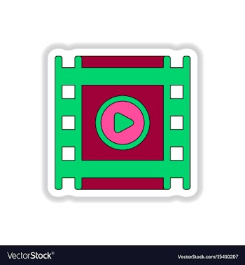 In paper sticker style vector image