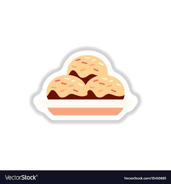 In paper sticker style vector image