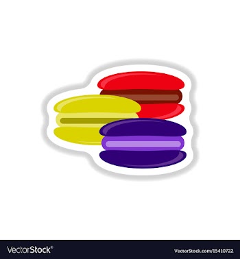 In paper sticker style vector image