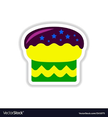 In paper sticker style vector image