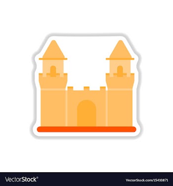 In paper sticker style vector image
