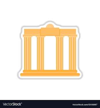 In paper sticker style vector image