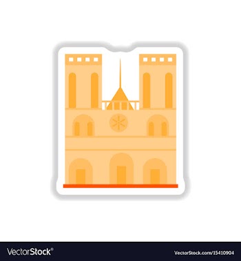 In paper sticker style vector image