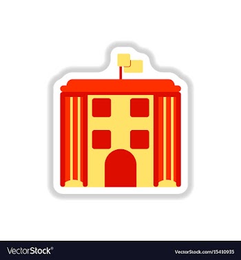 In paper sticker style vector image