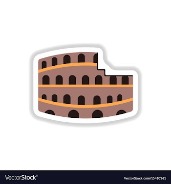 In paper sticker style vector image