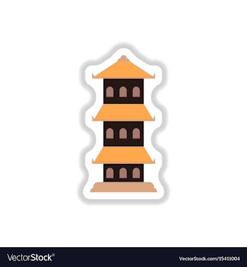 In paper sticker style vector image